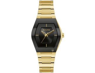 Ladies Futuro Watch Gold Tone with Black Dial