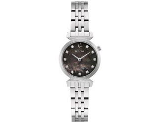 Ladies Regatta Diamond Dial Watch SS Black