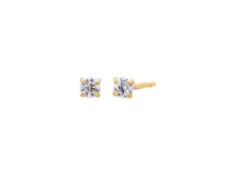 Solitaire Stud Earring 14K Size 2 MM