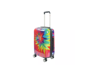 FUL Tie-dye Swirl 20 Inch Expandable Spinner Rolling Luggage Suitcase, ABS Hard Case, Upright, Tie-dye