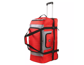 FUL Rig 30in Rolling Duffel Bag, Red/Grey