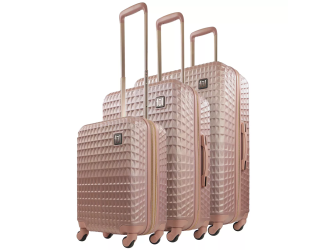 FUL Geo Hardside Spinner 3 pcs set in Rose Gold