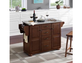 Eleanor Solid Granite Top Kitchen Island