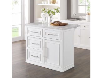 Cutler Faux Marble Top Kitchen Island