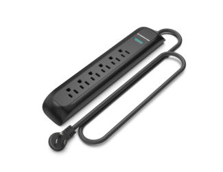 Monster Power Strip/Surge Protector 6 Ft - Black
