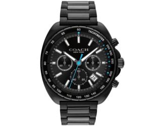 Men's Charter Chronograph Black IP Stainless Steel Watch Black Dial