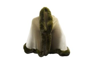Ombre Ruana w/ Mink Fur Trim