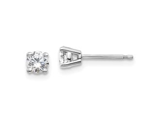 14K White Gold Lab Grown Diamond 1/2ctw 4 Prong Earrings