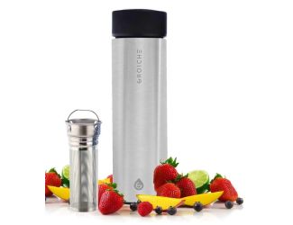 Chicago Double Walled S.Steel infuser tea tumbler - Brushed Stainless Steel