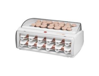 20pc Ceramic Flocked Roller Setter with Heated Clips