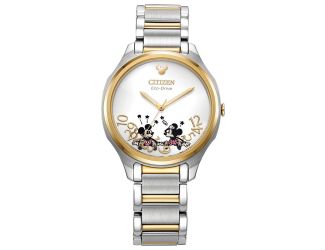 Ladies Mickey and Minnie Two Tone Stainless Steel Bracelet watch