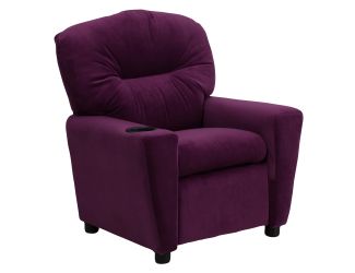 Purple Microfiber Kids Recliner