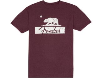 Fender Burgundy Bear Unisex T-Shirt - Burgundy - Size Unisex - 2XL