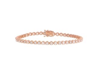 3 Carat Diamond Tennis Bracelet 14K Size 7"