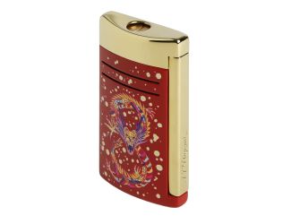 S.T. Dupont Lighter Maxijet Year Of The Dragon in Burgundy and Gold