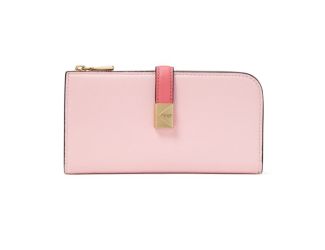 Deco Colorblocked  Zip Slim Wallet - Pastry Pink Multi