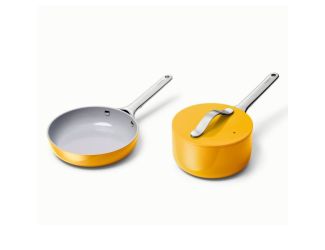 Nonstick Ceramic Minis Duo Cookware Set - Fry Pan & Saucepan Marigold