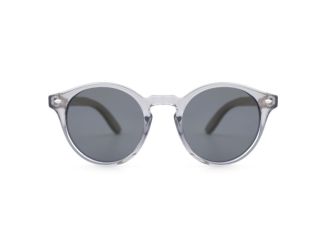Ash  Round Zebrawood Wooden Sunglasses