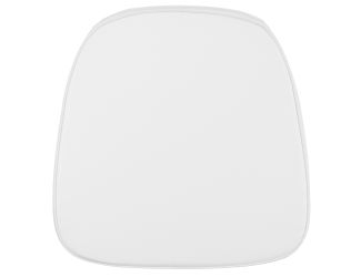Soft Snow White Fabric Chiavari Chair Cushion - Chair Accessories