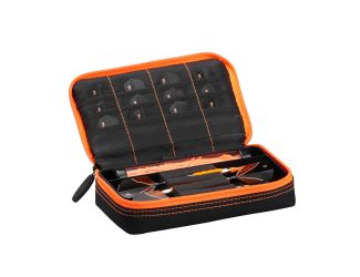 Casemaster Plazma Dart Case Black with Orange Zipper