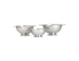3pc Stainless Steel Stackable Colander Set