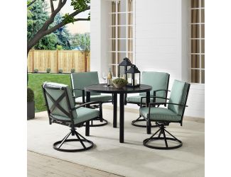 Kaplan 5Pc Outdoor Metal Round Dining Set
