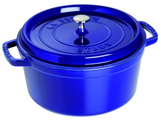 Cast Iron 5.5 Qt. Round Cocotte - Dark Blue