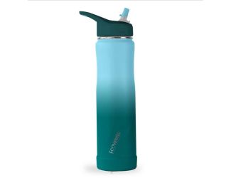 THE SUMMIT -  24oz Stainless Steel Insulated Straw Water Bottle in Forest Horizon (ombre)