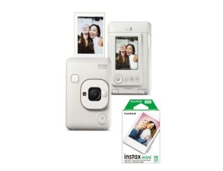Instax Mini LiPlay Instant Photo Hybrid Bundle Misty White