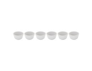 6pc Ceramic Ramekin Set White