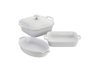 4pc Mixed Baking Dish Set White