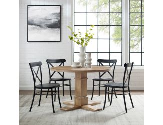 Joanna 5Pc Round Dining Set W/Camille Chairs