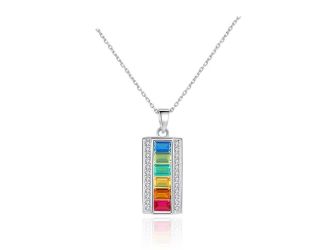 Latonia Cabella created Sterling Silver Rainbow Pendant