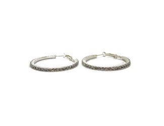Frosted Hoop Earrings