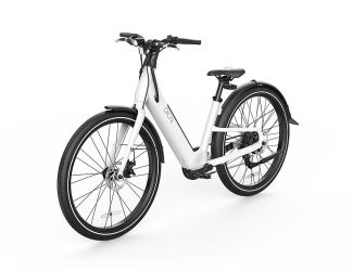 OKAI - Stride Electric Bike w/ 40 Miles Max Operating Range and 25 mph Max Speed-White