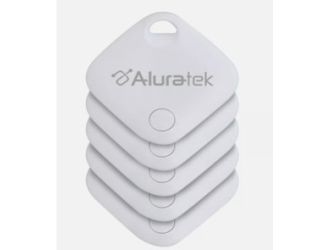 Aluratek Track Tag Tracker with Apple Find My (IOS Only)-5 Pack