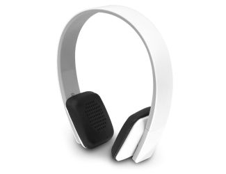 Bluetooth Wireless Stereo Headphones with Built-In Battery - White