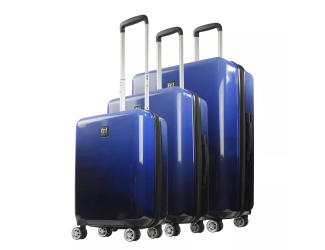 Ful Impulse Ombre Hardside Spinner Luggage, 3pc set, Light Blue