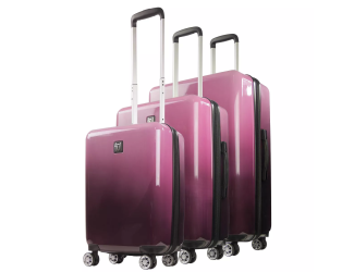 Ful Impulse Ombre Hardside Spinner Luggage, 3pc set, Pink