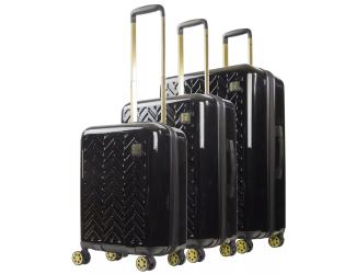 Ful Groove Hardside Spinner 3 Pc luggage Set, Black