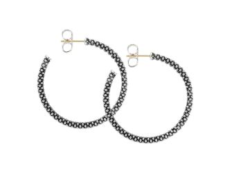 Signature Caviar Hoop Earrings