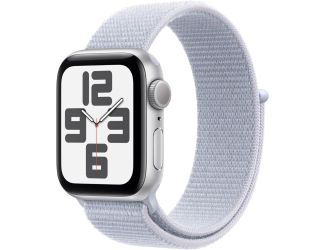 Apple Watch SE GPS 40mm Silver Aluminum Case with Blue Cloud Sport Loop