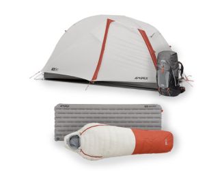 Ampex 1P Backpacking Kit - XL - Tent/Camp Pad/50L Backpack/Mummy Sleeping Bag