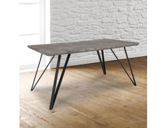31.5" x 63" Rectangular Dining Table in Faux Concrete Finish
