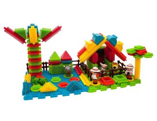 Safari Theme Bristle Shape 100 Pcs Building Block Set