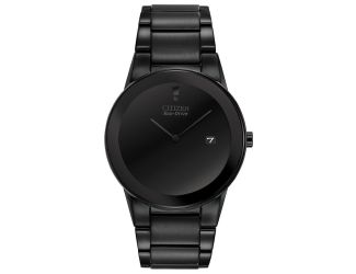 Men's Axiom Black SS Eco Drive Watch