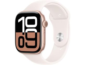 Apple Watch Series 10 GPS 46mm Rose Gold Aluminum Case with Light Blush Sport Band - S/M