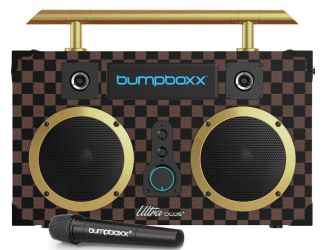 Bumpboxx Ultra+ Bluetooth Boombox with Microphone - Brown Checkered