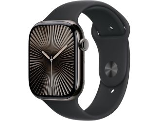 Apple Watch Series 10 GPS + Cellular 46mm Slate Titanium Case with Black Sport Band - S/M