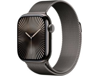 Apple Watch Series 10 GPS + Cellular 42mm Slate Titanium Case with Slate Milanese Loop